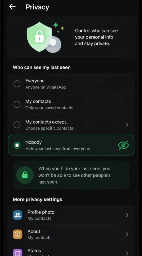 Hide last seen